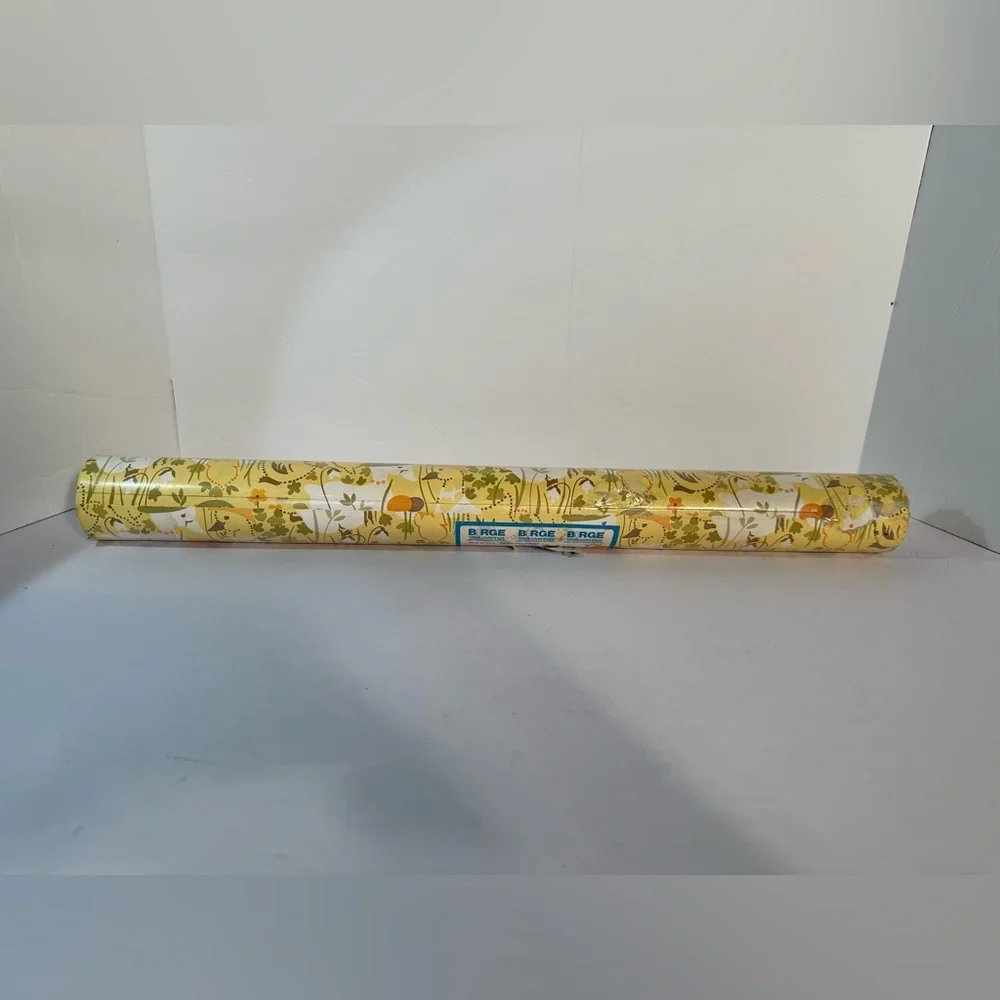 Vtg Birge Wall Covering Ducks Floral 1 Double Roll 70 SQ FT Sealed #65124 “Read”